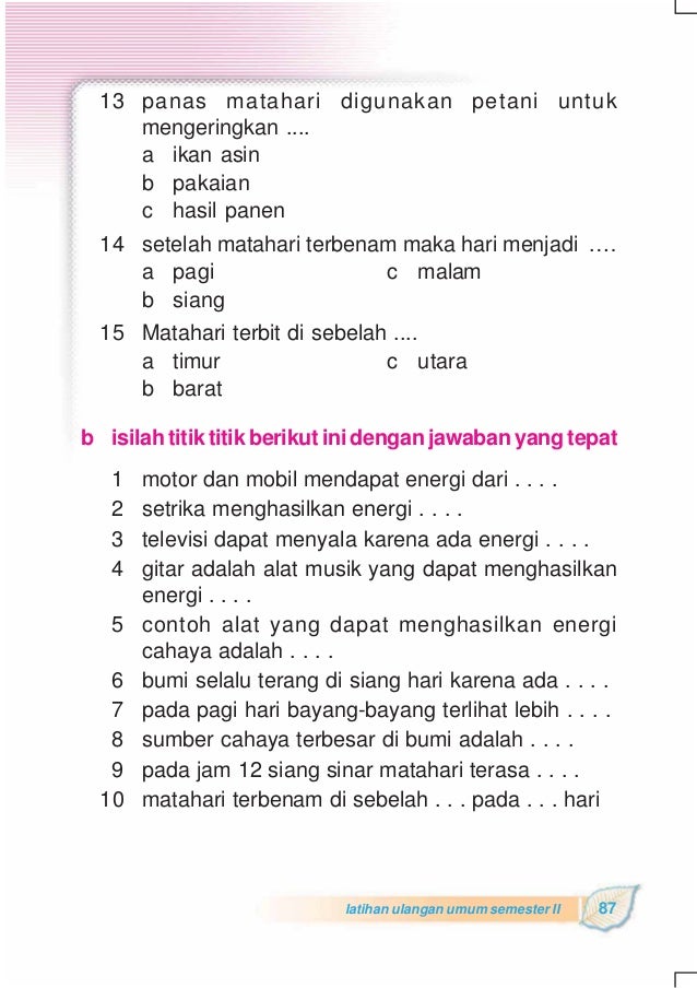 Ilmu Pengetahuan Alam Paket BSE kelas 2 SD dan MI Ilmu Pengetahuan Alam Paket BSE kelas 2 SD dan MI