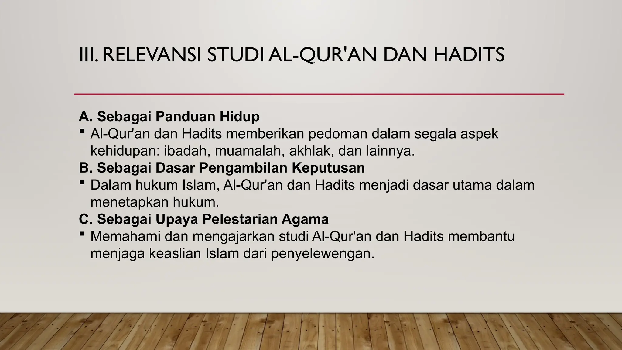 kajian konsep Studi Al-Quran dan studi Hadits | PPTX