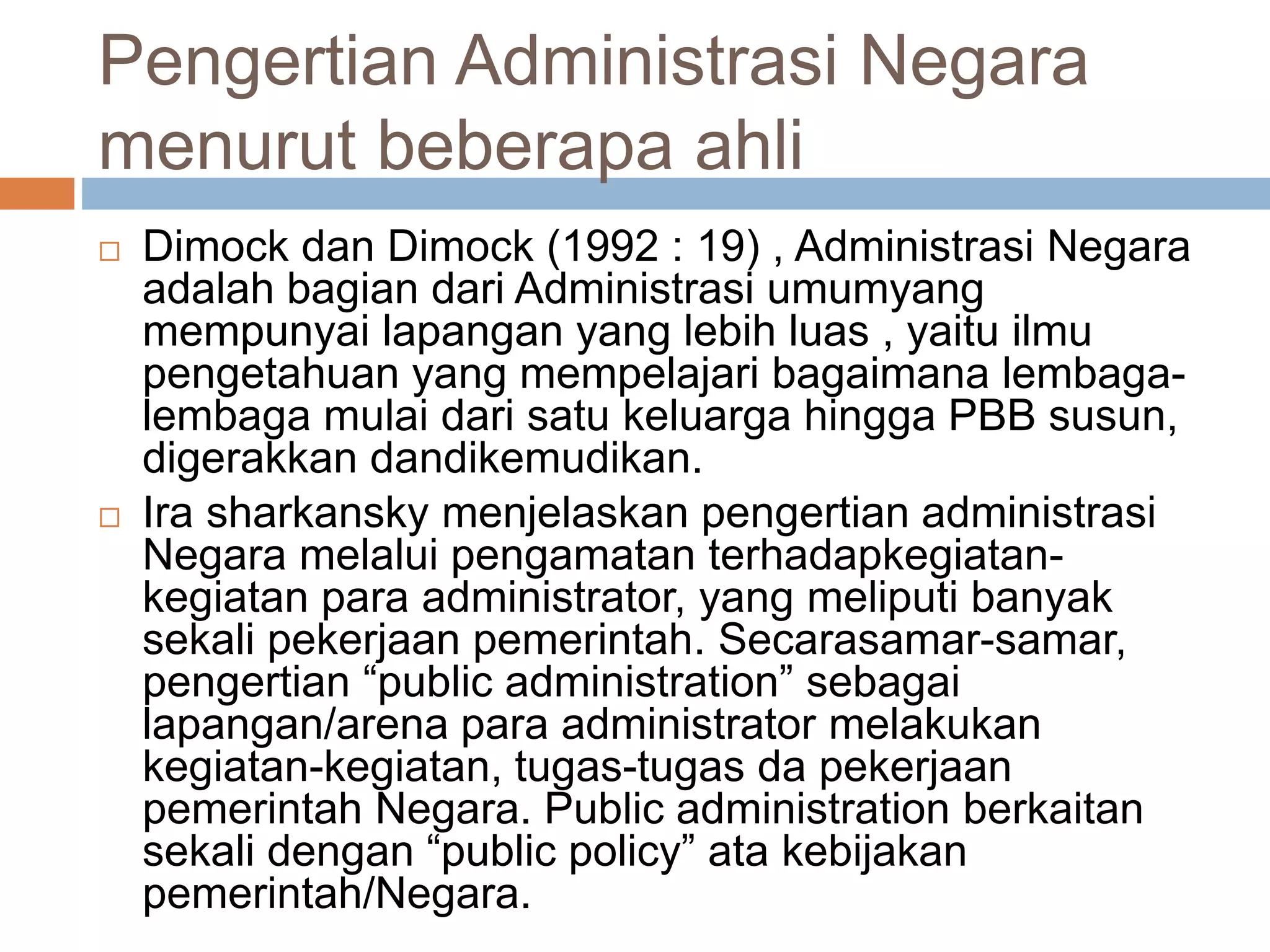 Dimock Css Materi 1 - Ekologi Administrasi - .pptx