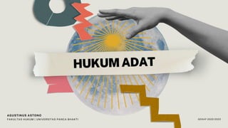 AGUSTINUS ASTONO
FAKULTAS HUKUM | UNIVERSITAS PANCA BHAKTI GENAP 2022/2023
 