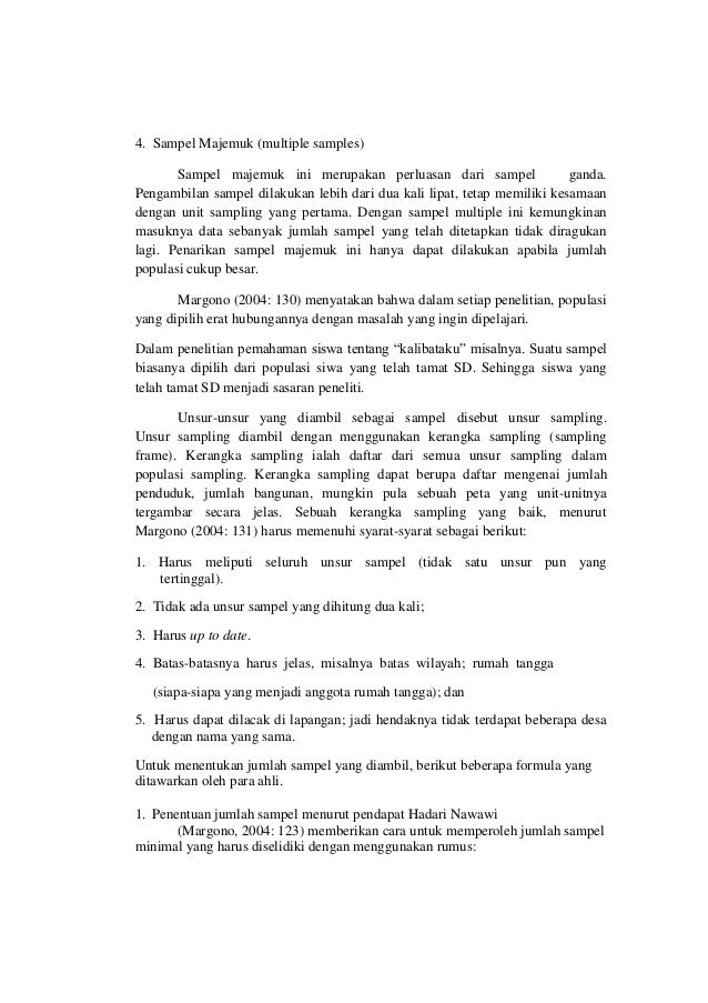 Makalah Sampel Dan Populasi