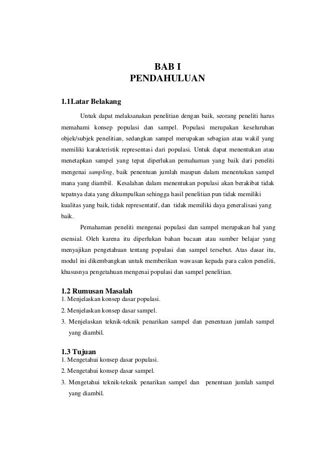 Makalah Sampel Dan Populasi