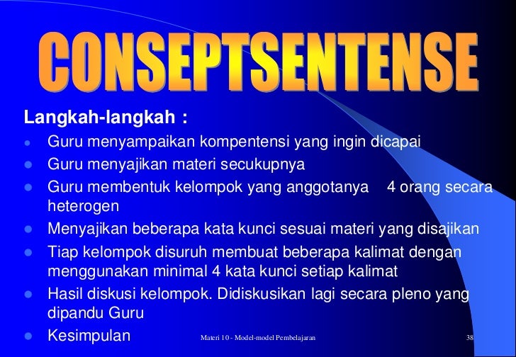 Materi 10. model model pembelajaran