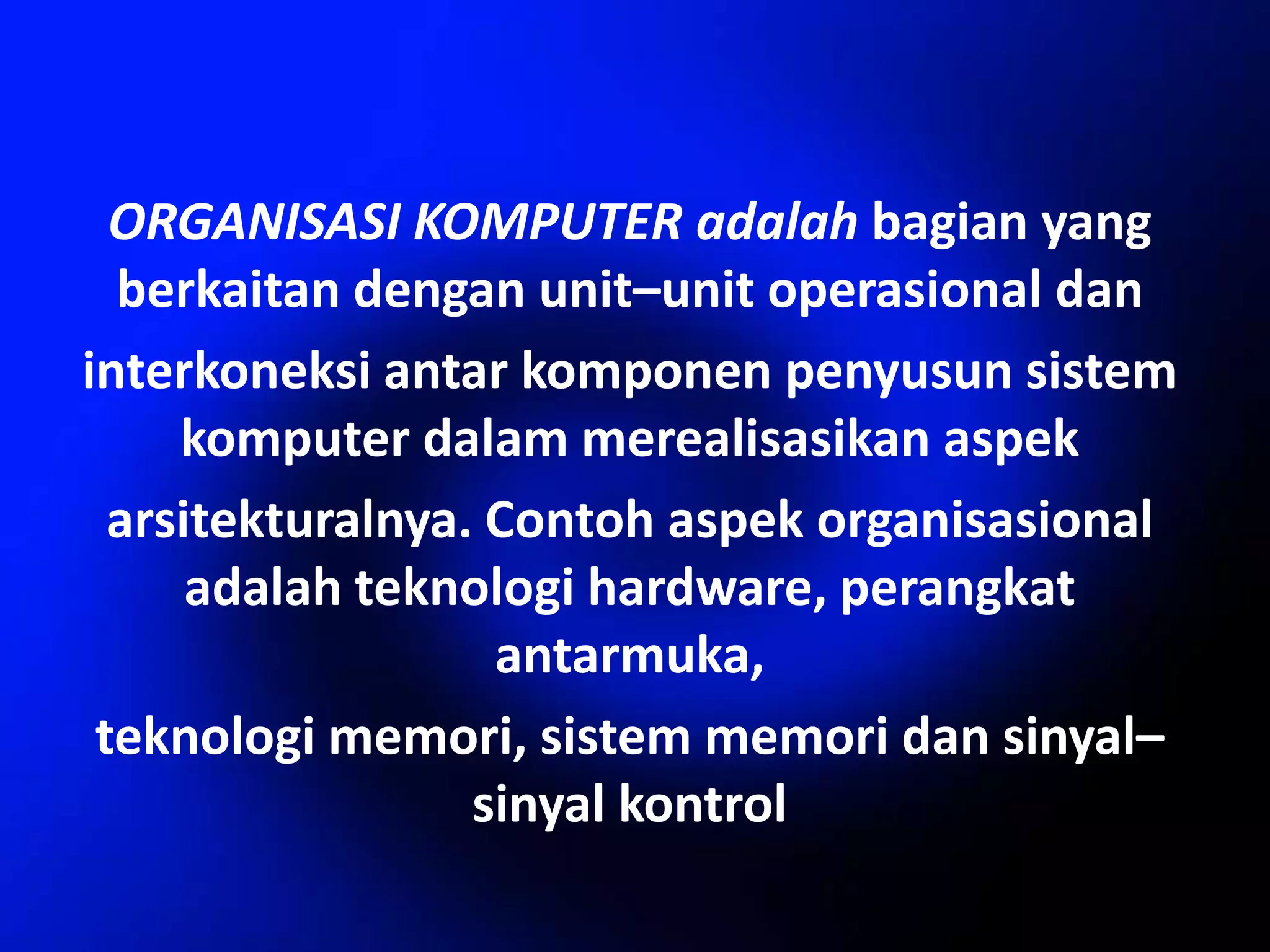 Organisasi Komputer | PPTX