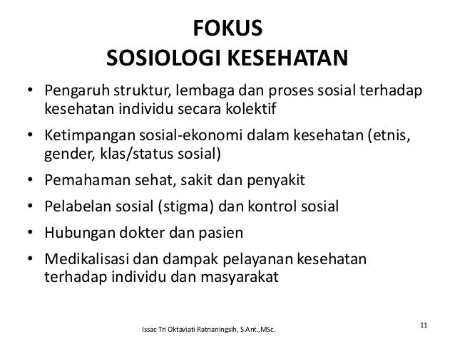 Sosiologi Kesehatan Gizi Kesmas