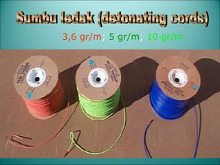 3,6 gr/m; 5 gr/m; 10 gr/m
 