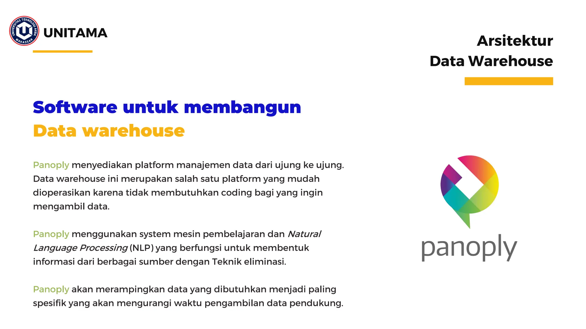 materi ini berisi tentang arsitektur data warehouse | PDF