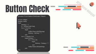 Comprehensive Introduction to Delphi Programming Language and Its ...