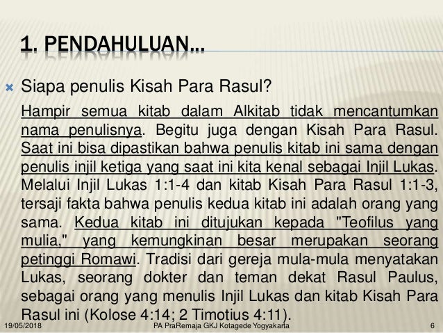 Kisah Para Rasul 2 1 21 Eksposisi Kisah Para Rasul 2:1-13, 14-21 Refleksi Pentakosta & Khotba…