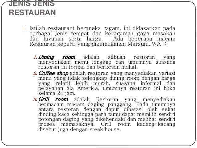 Materi 2 restaurant