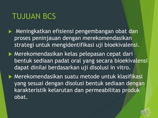 MATERI 3. Sistem Klasifikasi Biofarmasetika (BCS).ppt