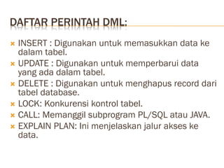 Materi 3 Penjelasan tentang SQL DDL dan DML | PDF