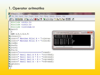 Bahasa C Presentation Operator pada C++ | PPTX