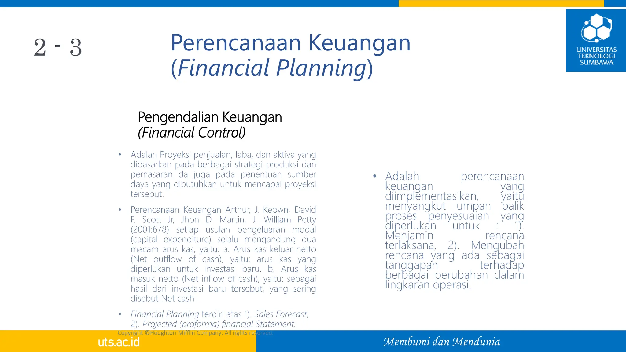 Materi 3 MANAJEMEN KEUANGAN Perencanaan Keuangan dan Pertumbuhan ...