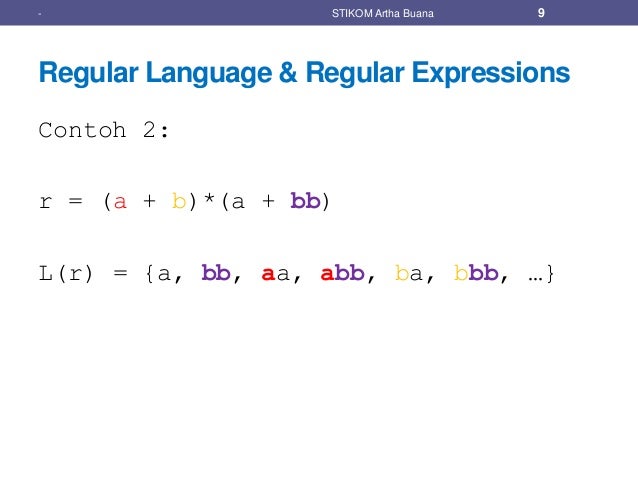 Regular Expression - TBO - Materi 4
