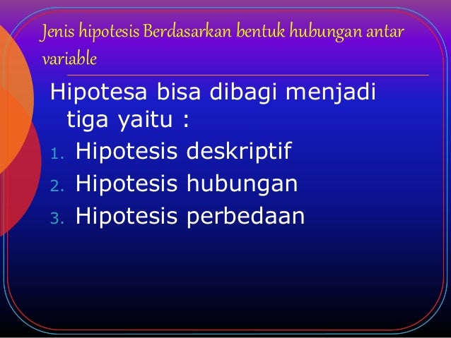 Contoh Hipotesis Asosiatif - Contoh L