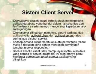 Materi 4 db konsep client server | PDF