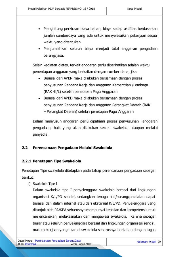Materi 5 Perencanaan Pengadaan