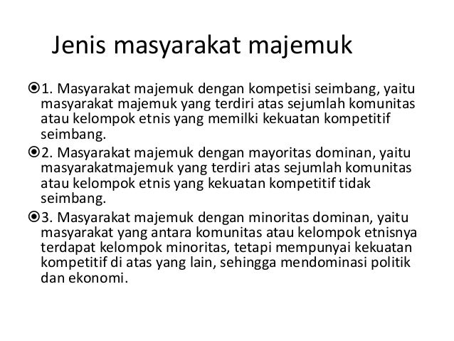 Materi 5 Masyarakat Majemuk