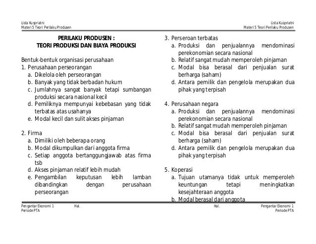 Materi 5 Teori Produsen<script async src=
