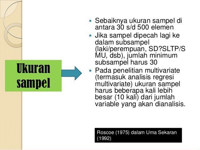 Materi 6 # populasi, sampel dan uji normalitas data