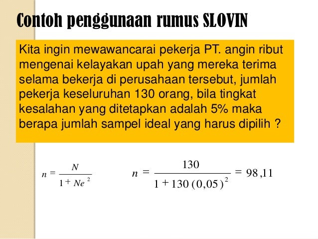 Rumus Slovin Pdf Rumus Slovin Pdf