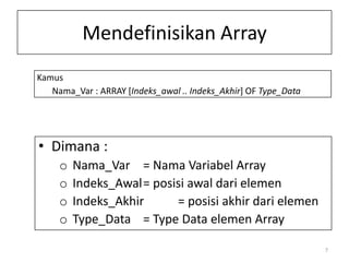 Materi 7. array | PPTX