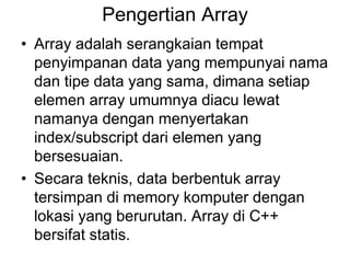 Materi 7 c++ array | PPT