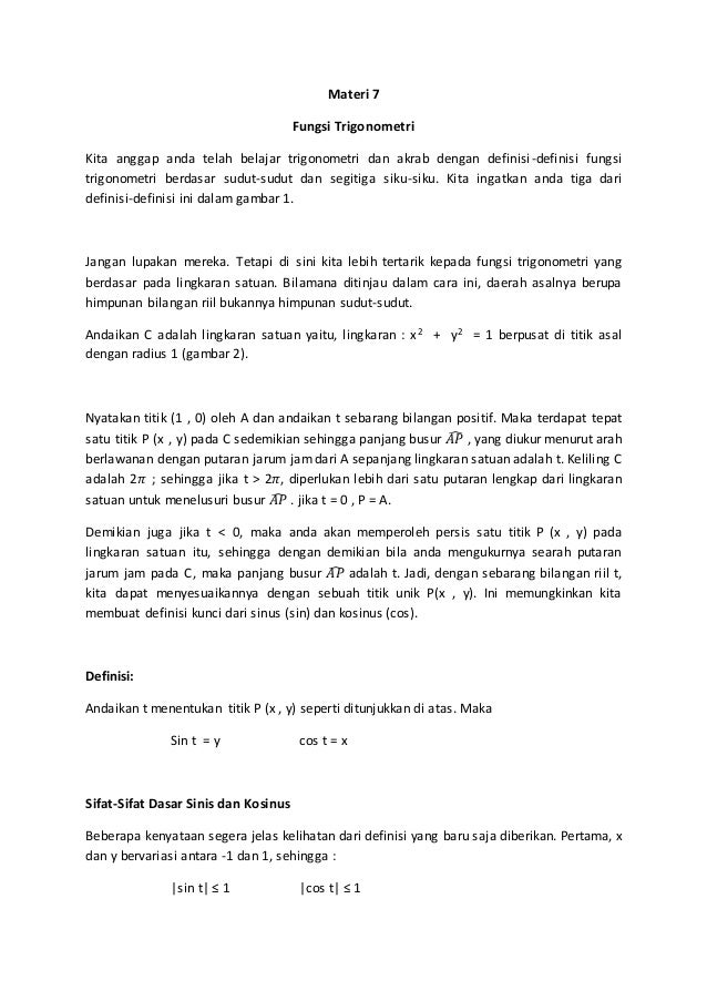 Fungsi trigonometri