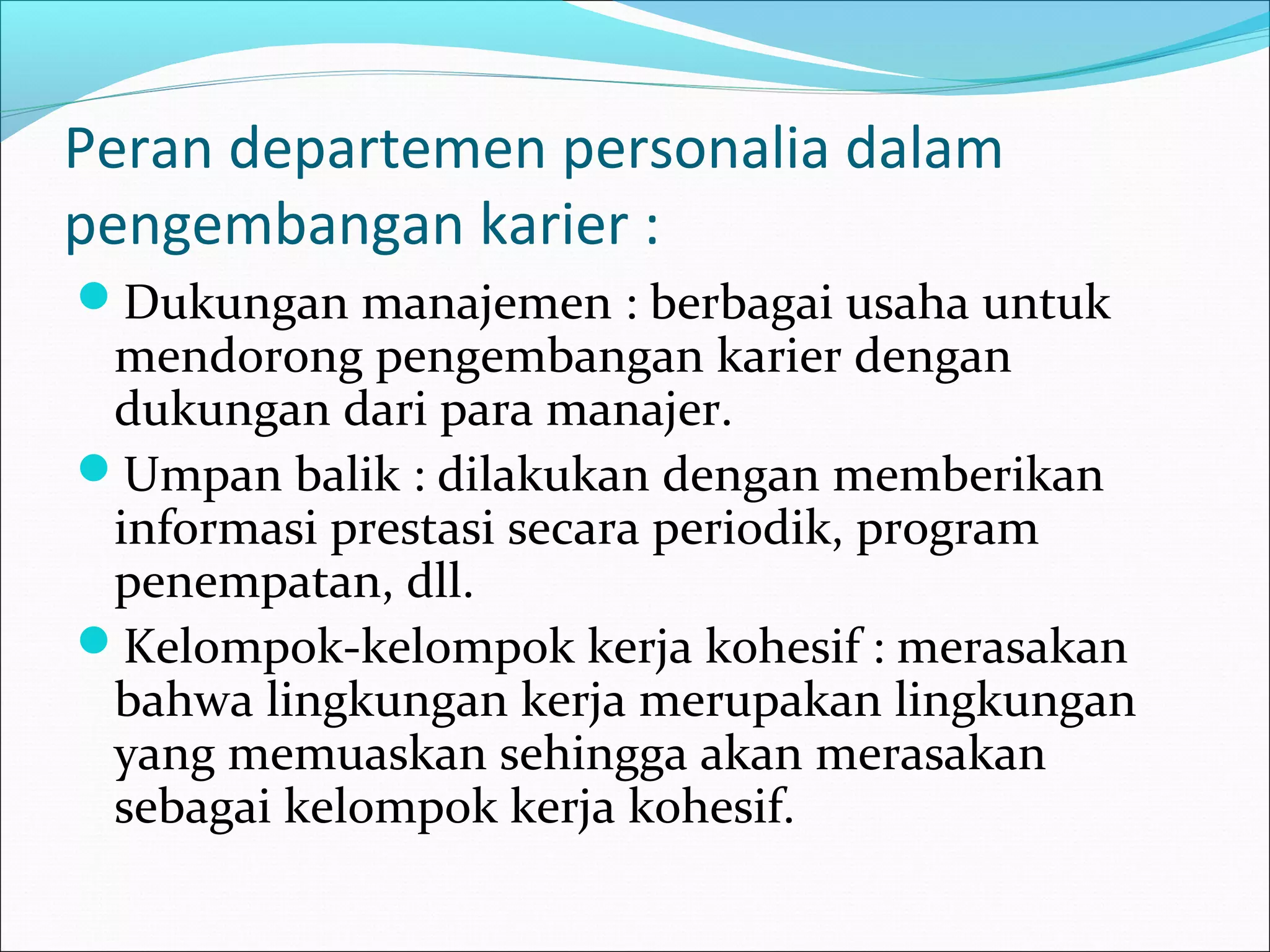 perencanaan & pengembangan karir | PPT