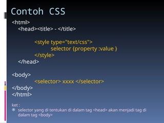 Materi8-CSS full-tutorial-recomend.ppt a | PPT