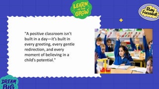 Gentle Redirection Classroom management: Managing the learning environment | PDF