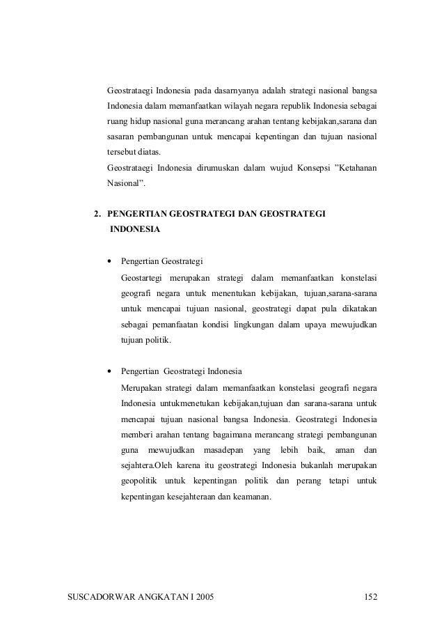 Pengertian Geostrategi Faktor Sifat Fungsi Asas Tujuan