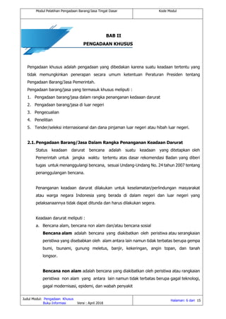 Materi 9 pengadaan khusus | PDF