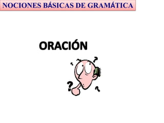 NOCIONES BÁSICAS DE GRAMÁTICA

 