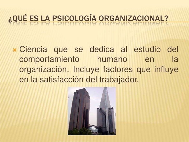 Psicología organizacional