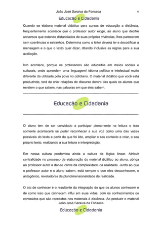 material didatico para educacao a distancia