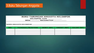 3.Buku Tabungan Anggota
 