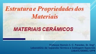 Professor Ramón S. C. Paredes, Dr. Engº.
Laboratório de Aspersão Térmica e Soldagem Especiais
LABATS/DEMEC/UFPR
 