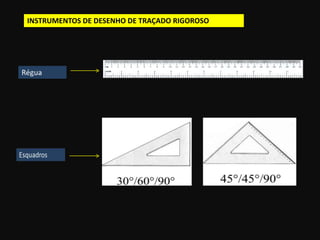 INSTRUMENTOS DE DESENHO DE TRAÇADO RIGOROSO
 