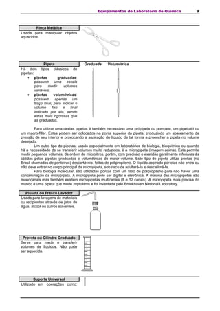 Materiais e equipamentos de laboratório de quimica | PDF