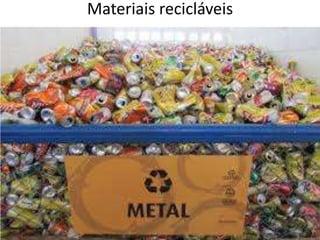 Materiais recicláveis
?
 