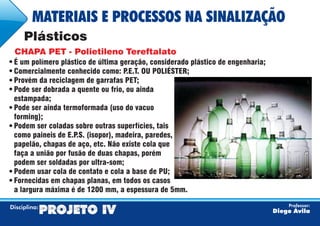 Materiais sinalização
