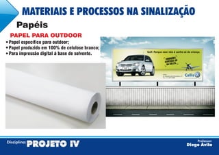 Materiais sinalização