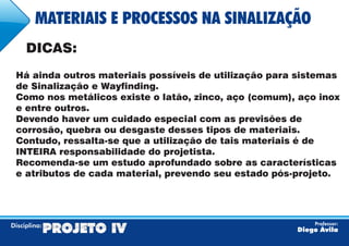 Materiais sinalização
