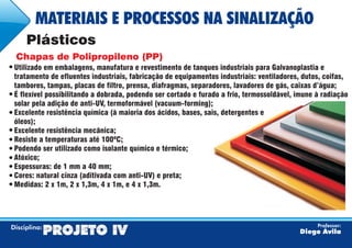 Materiais sinalização