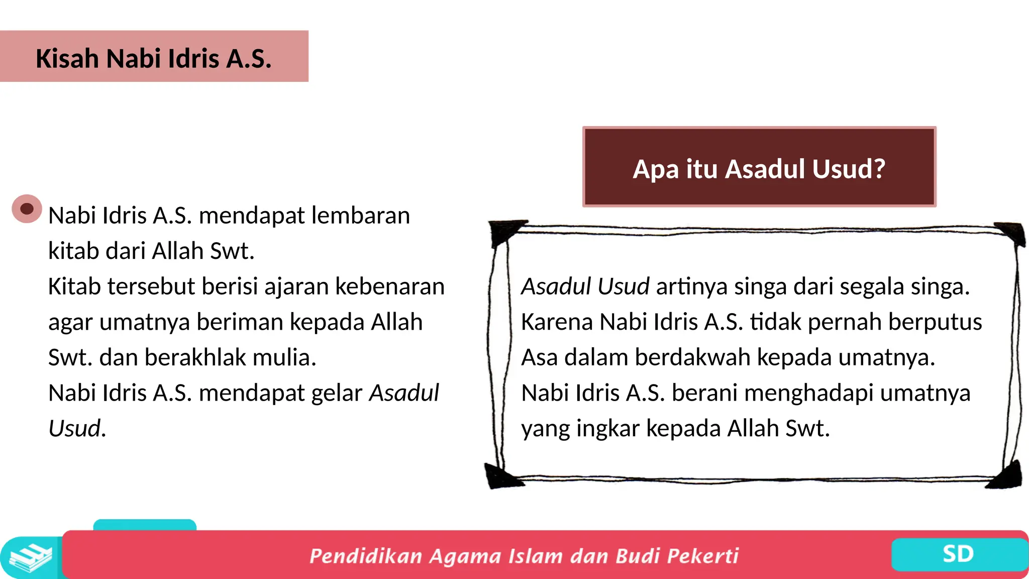 Usud MATERI AJAR KELAS 1 NABI ADAM DAN NABI IDRIS.pptx