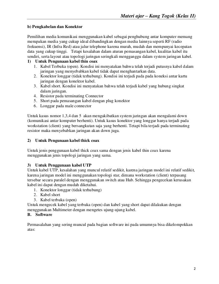 Materi Ajar Tkj Download File Guru