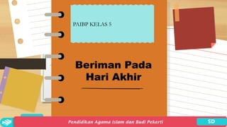 Materi Ajar PAI KELAS 5 BAB 7 untuk SD/MI | PPTX