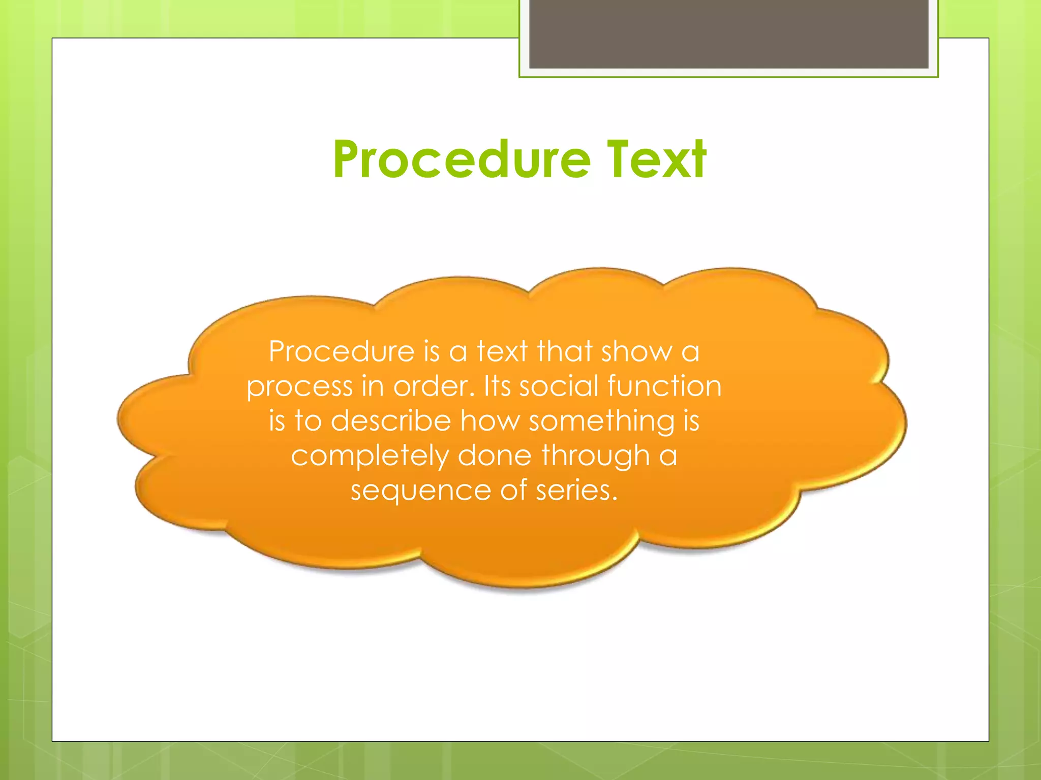 Procedure Text | PPT